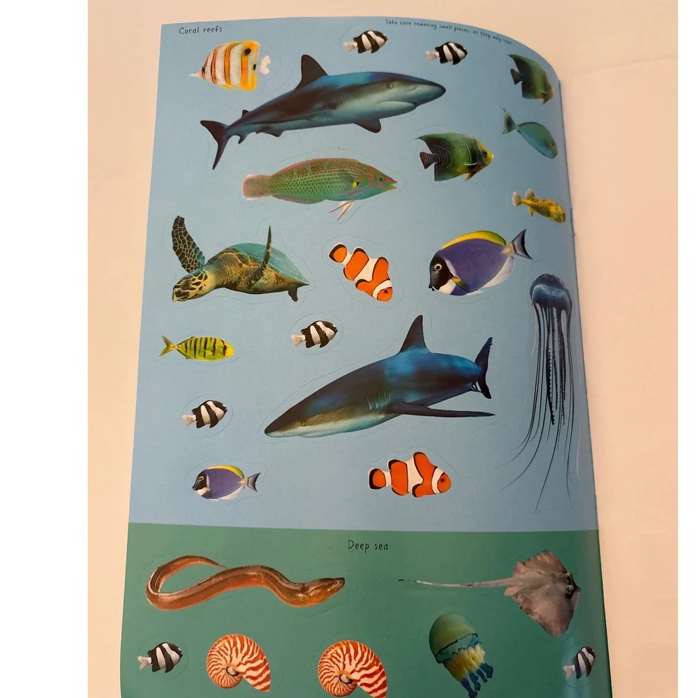 Ocean‎ Creatures Sticker Activity Book Over 70 Reusable Stickers Kids Sharks